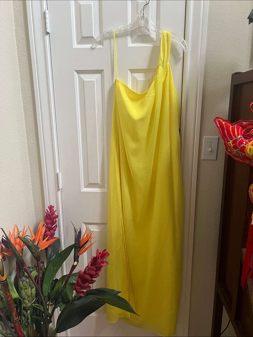 Pomander Place One-Shoulder Yellow Maxi Dress
